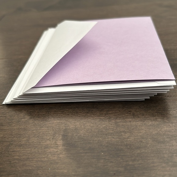 PAPER SOURCE Lilac Plum Purple Blank Greeting Cards & Envelopes, Paper Craft - Picture 6 of 6